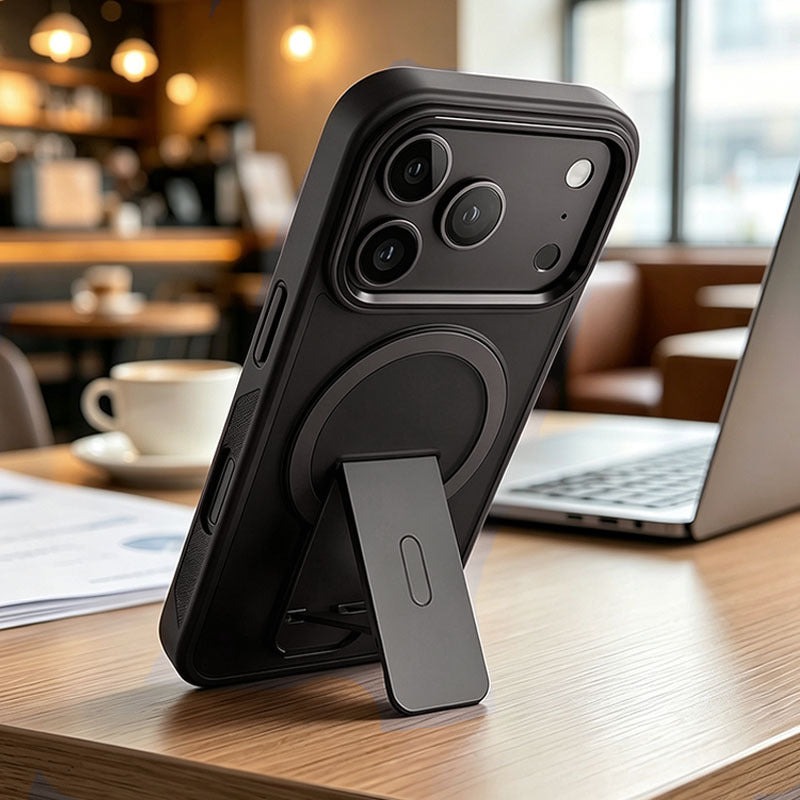 Matte Magnetic Shockproof Phone Case with Stand for iPhone 18 Pro Max