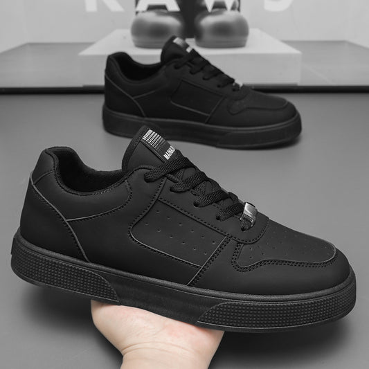 MAINALUN Men's Plus-Size Low-Top Skate Sneakers - Upper & PVC Sole, Lace-Up Round Toe Solid Color (/Frey/) - - Casual Sports Shoes Suitable for Outdoor, Training, Daily Wear - Skateable for Skill Levels - ayq