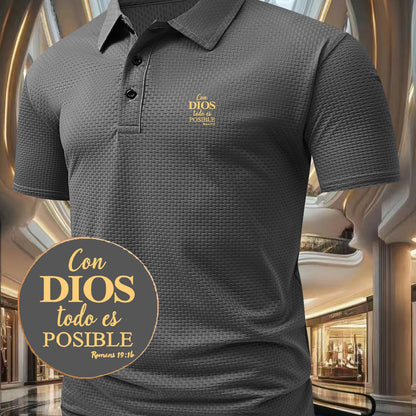 G884-DIOS Men's Short Sleeve Casual Summer Printed T-Shirt - Fashionable and Versatile Top, Geometric Design, Lightweight Golf Shirt - ayq