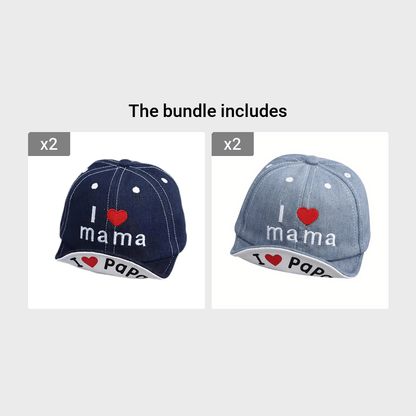 Toddler Denim Baseball Cap Sun Hat with Adjustable Strap