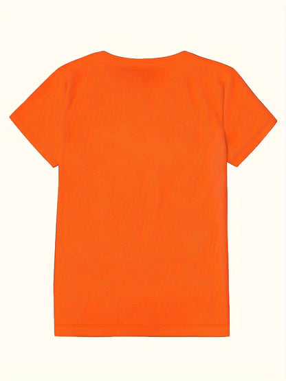 Leopard Lip Print Crew Neck T-shirt, հարմարավետ կարճաթև վերնաշապիկ ամառային և գարնան համար, կանացի հագուստ