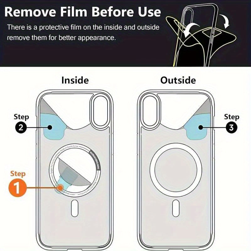 iPhone 18/17 Pro Max Magnetic Transparent Case & Lens Protector