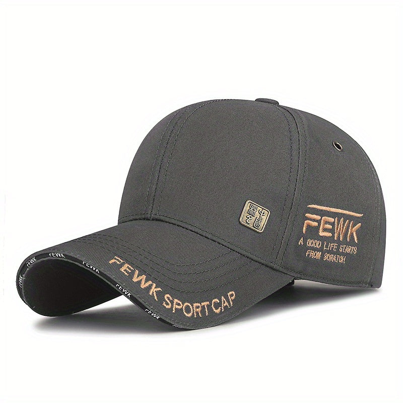 Unisex Breathable Cotton Baseball Cap with Metal Vent Eyelets