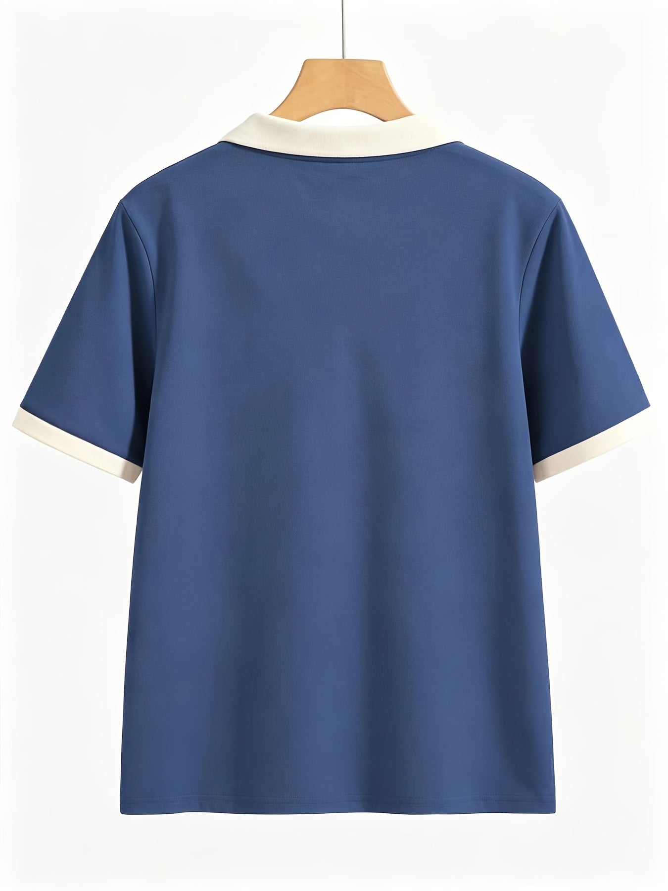 Women's Casual Polo Shirt in Solid Colors for Spring and Summer - ayq