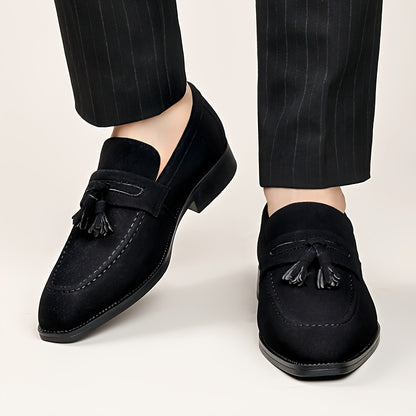 Plus Size Men's Slip-On Tassel Loafers Casual Rubber Sole