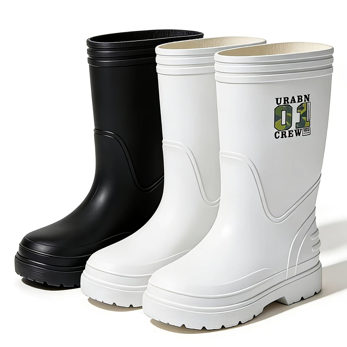 Unisex EVA High-Calf Waterproof Rain Boots Lightweight All-Season