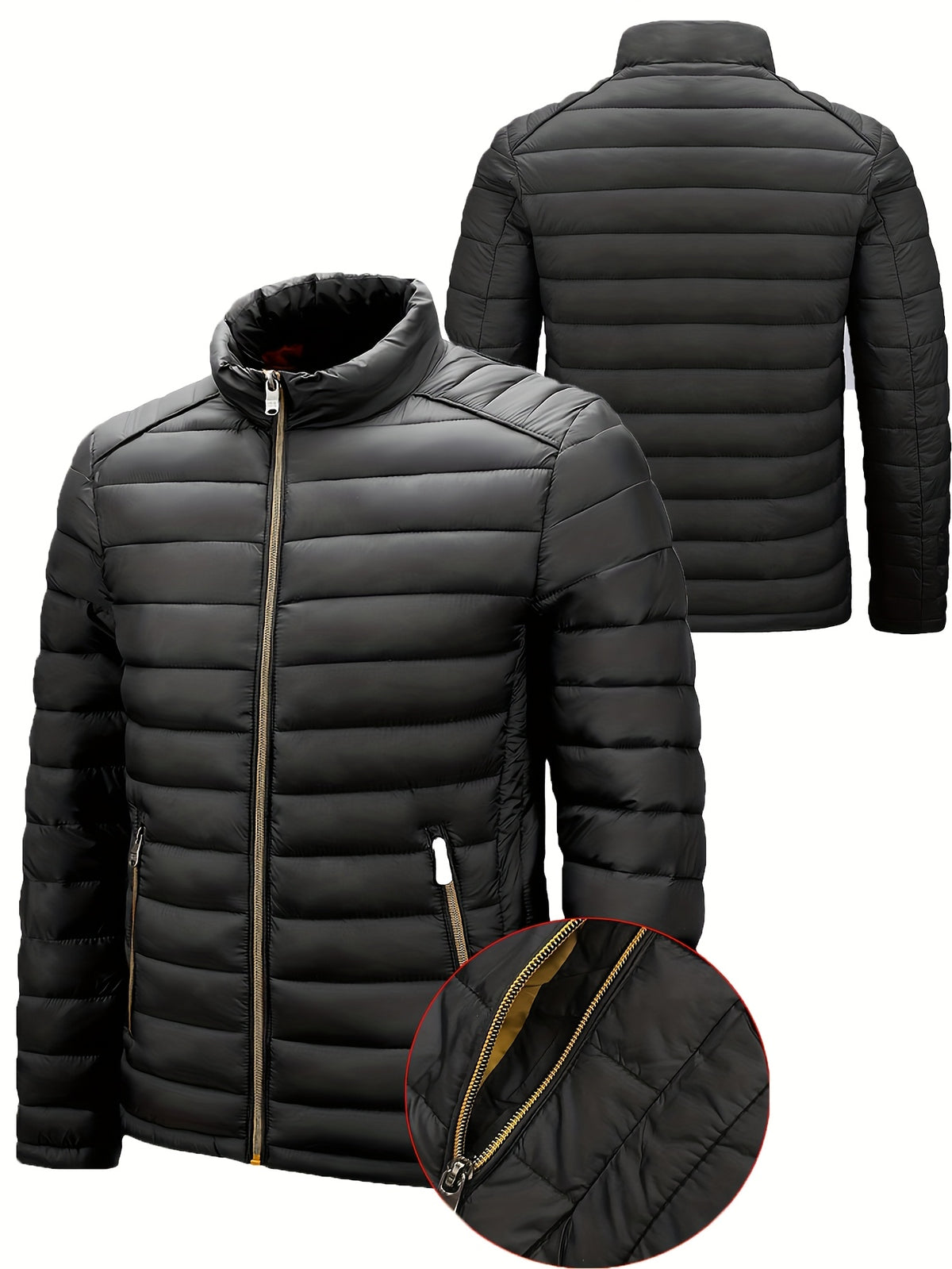 Lightweight Men's Nylon Flannel Jacket for Fall and Winter