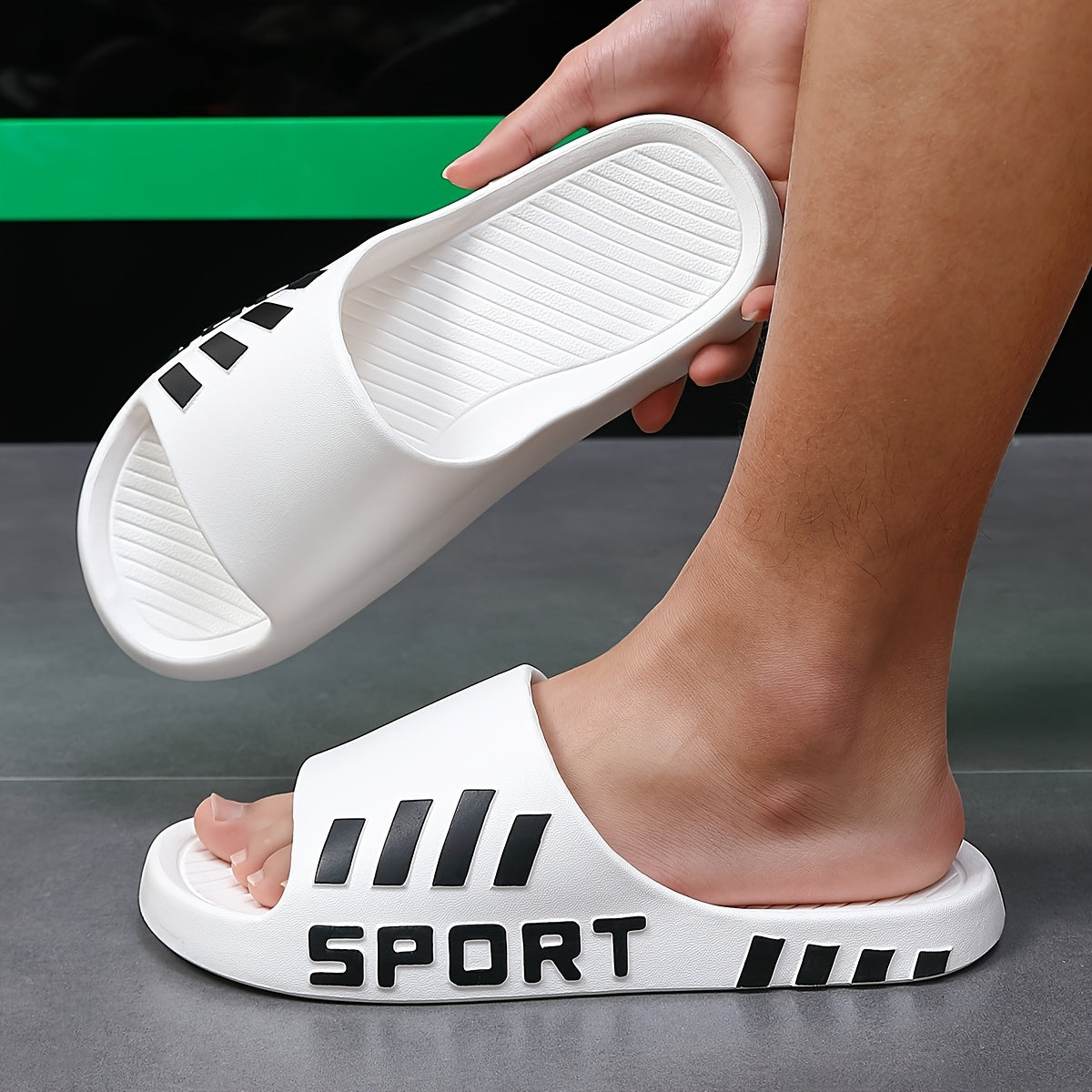 Men'S Stylish Slippers - Non-Slip, Odor-Resistant Summer Beach Sandals | Comfortable EVA Open-Toe Slides, Suitable for Indoor And Outdoor Wear, Summer Sandals - ayq