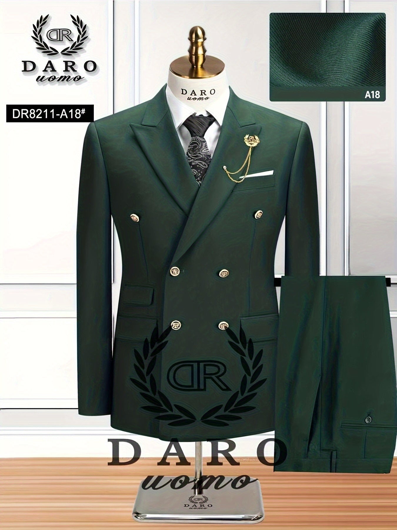 Men's Casual Polyester Business Suit with Pants