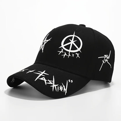 1pc Unisex Sunshade Breathable Adjustable Baseball Cap With Trendy Pattern For Outdoor Sport