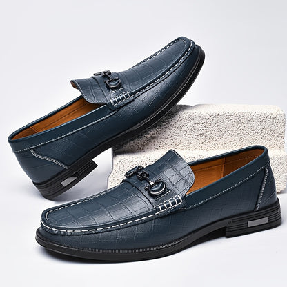 Men's Casual Business Loafers Leather Slip-On Shoes