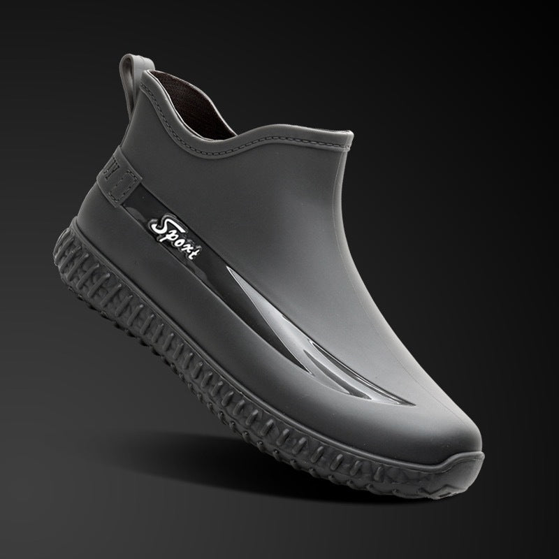 Men's Casual Short PU Rain Boots for All-Season Comfort