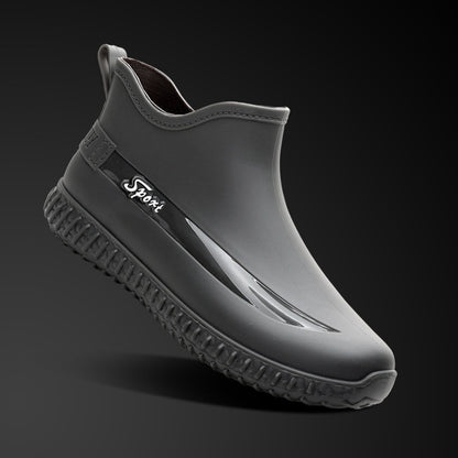 Men's Casual Short PU Rain Boots for All-Season Comfort