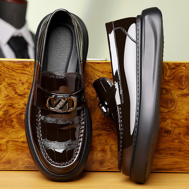 Men's All-Season Low-Top Slip-On Shoes with Thick Sole