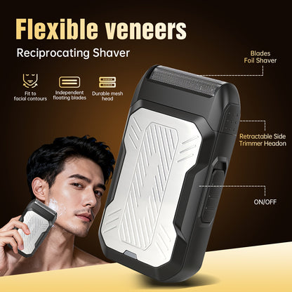 2pcs/3pcs Men's Electric Hair Clipper Set & Beard Trimmer Set. Home-use electric hair clipper + sculpting trimmer + reciprocating shaver. Haircutting, shaving, sculpting, and sideburn trimming. Christmas gift. for home, car,
