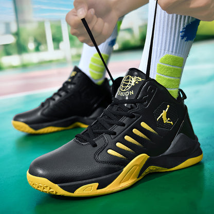 Breathable Comfortable Basketball Shoes | Non-Slip Durable Tennis Shoes, Road Running Shoes, Fitness Training Shoes, Mid-Top Design, All-Season, Unisex - MINZHE YL - ayq