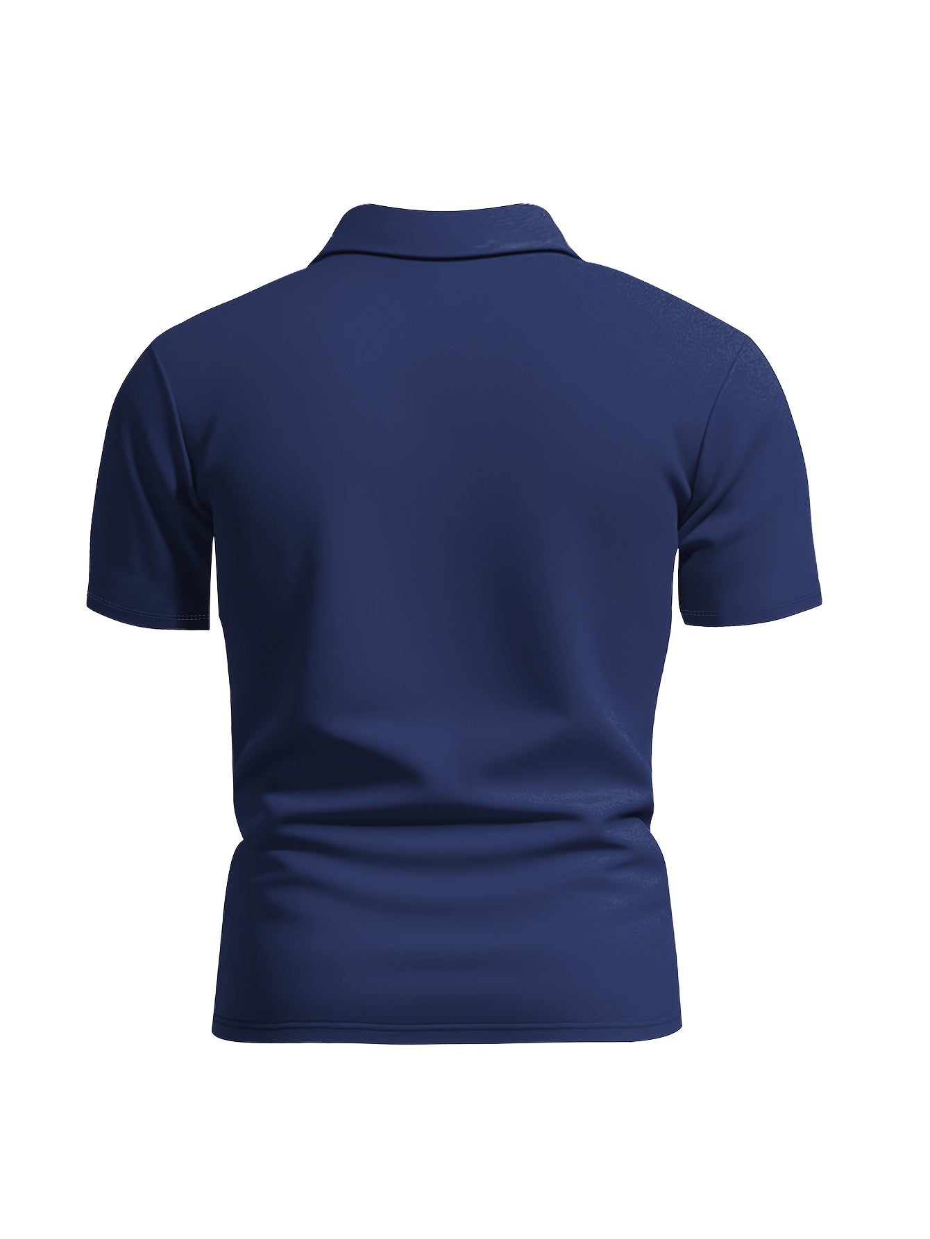 New Style Half-zip Short Sleeve, Casual Fashion Quick-dry Breathable Lapel Short Sleeve, Popular Men's Top - ayq