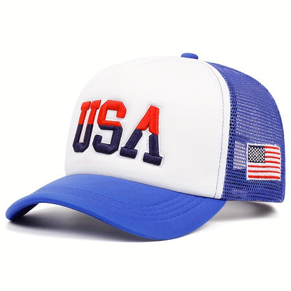 Men's Breathable USA Flag Baseball Cap Casual Mesh Hat
