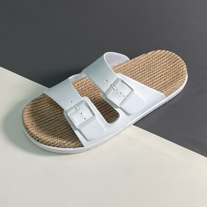 Men's Casual Outdoor Slip-On Sandals with Double Buckle