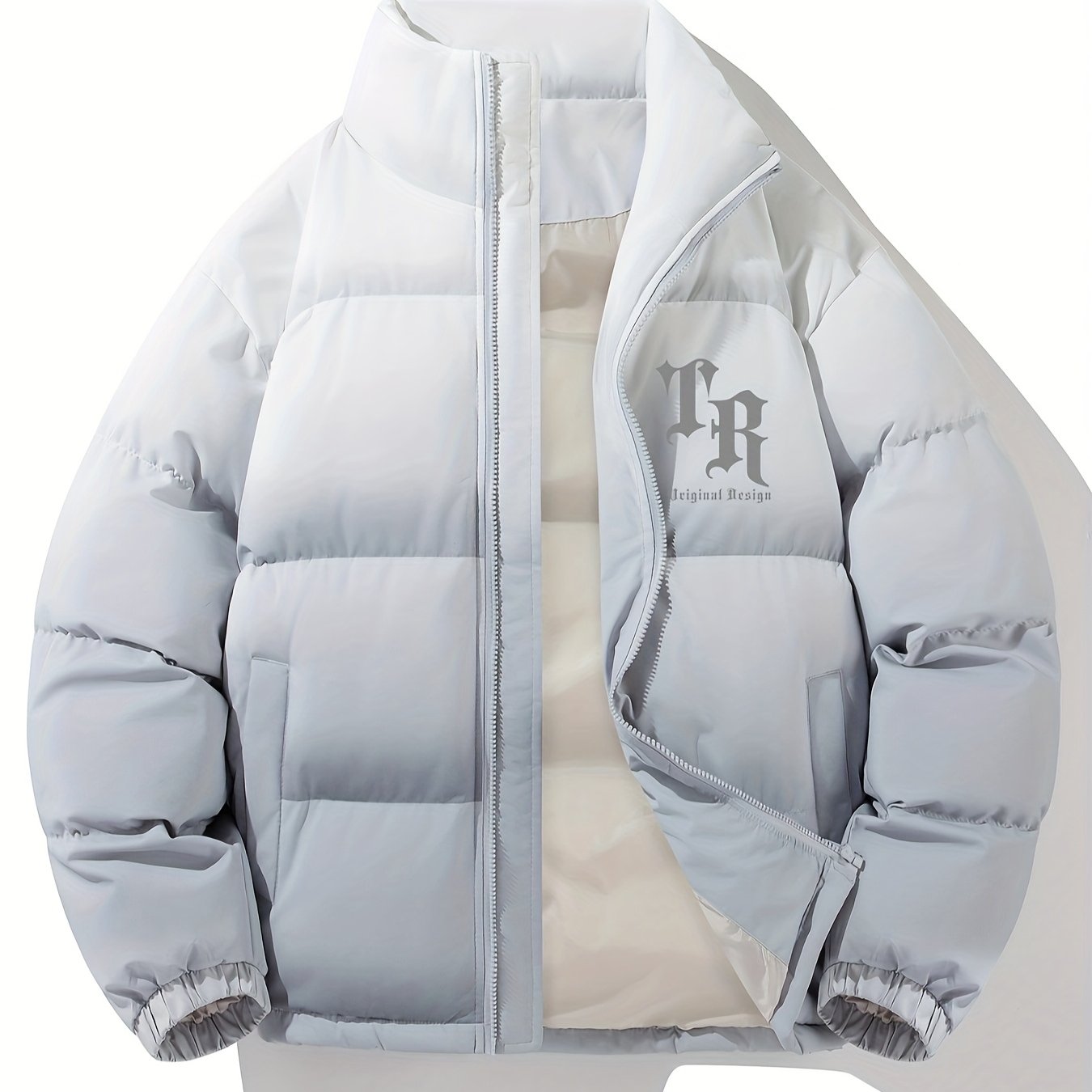 Տղամարդու գունային բլոկներով կարված բաճկոն - հարմարավետ բրդյա ծածկույթով ձմեռային բաճկոն՝ կանգնած օձիքով, կայծակաճարմանդով և բազմաթիվ գրպաններով՝ ամենօրյա հագուստի համար, ձմեռային բաճկոն, հաստ