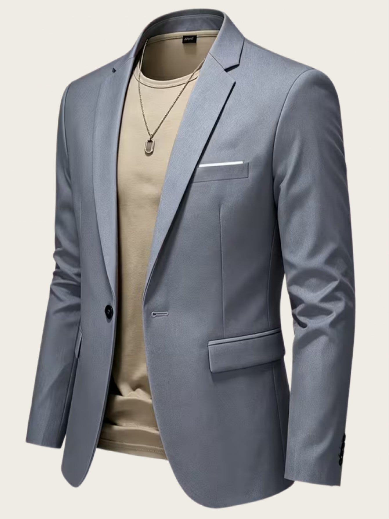 Men's Lightweight Single-Breasted Suit Jacket for Business & Events