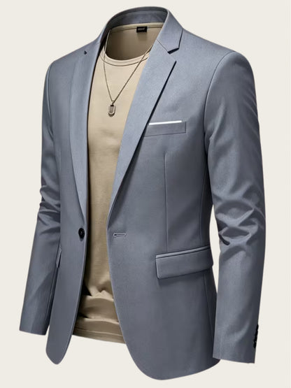 Men's Lightweight Single-Breasted Suit Jacket for Business & Events