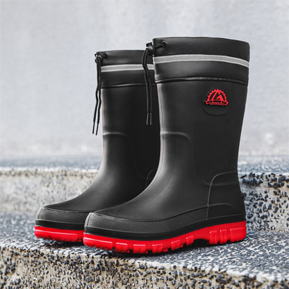 Unisex Long PVC Waterproof Rain Boots - Lightweight & Durable