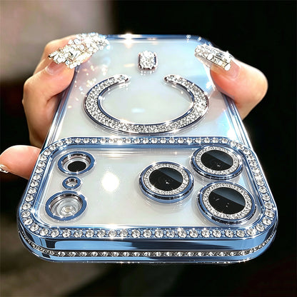 Glitter Transparent Rhinestone Case for iPhone 18 Pro Max