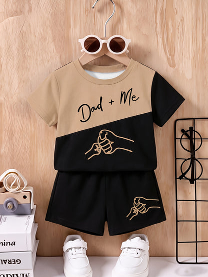 Summer Boys' Sporty Color-Block T-Shirt & Shorts Set