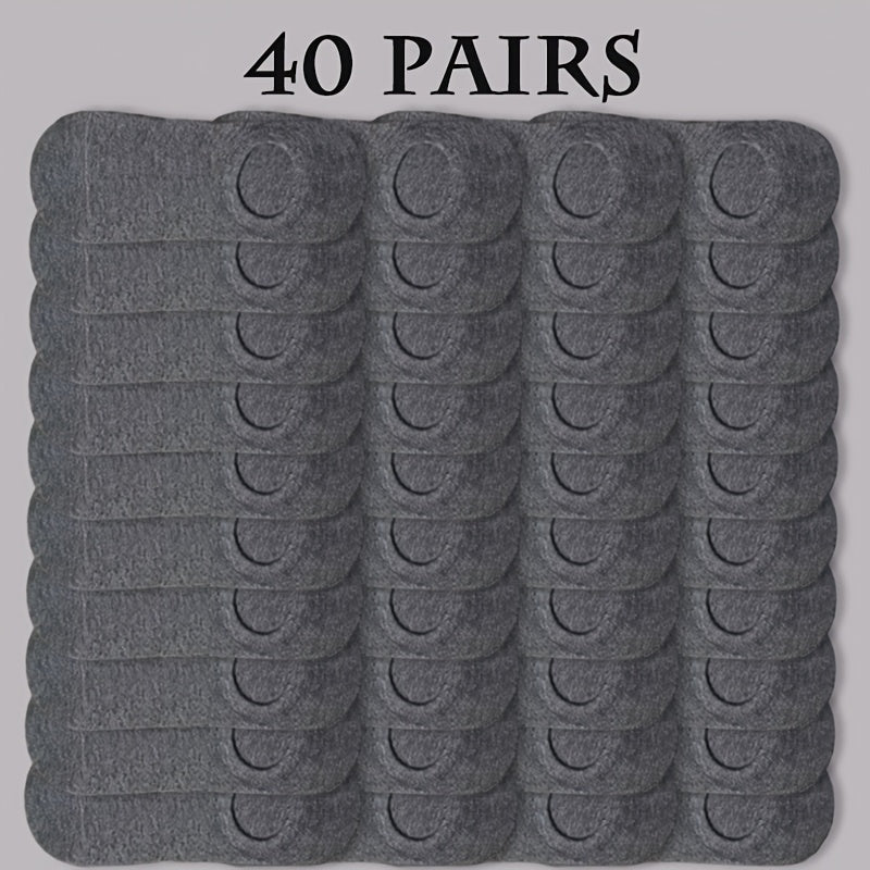 40 Pairs Men'S & Women'S Invisible Boat Socks - Breathable, Lightweight Running & Sports Socks with No-Show Design, Polyester Knit Fabric, Solid Colors (Gray, White, Black), Everyday Leisure Socks | Solid Color Socks | Lightw