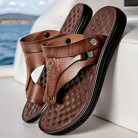 Men's Lightweight PU Beach Shoes Casual Outdoor Sandals - ayq
