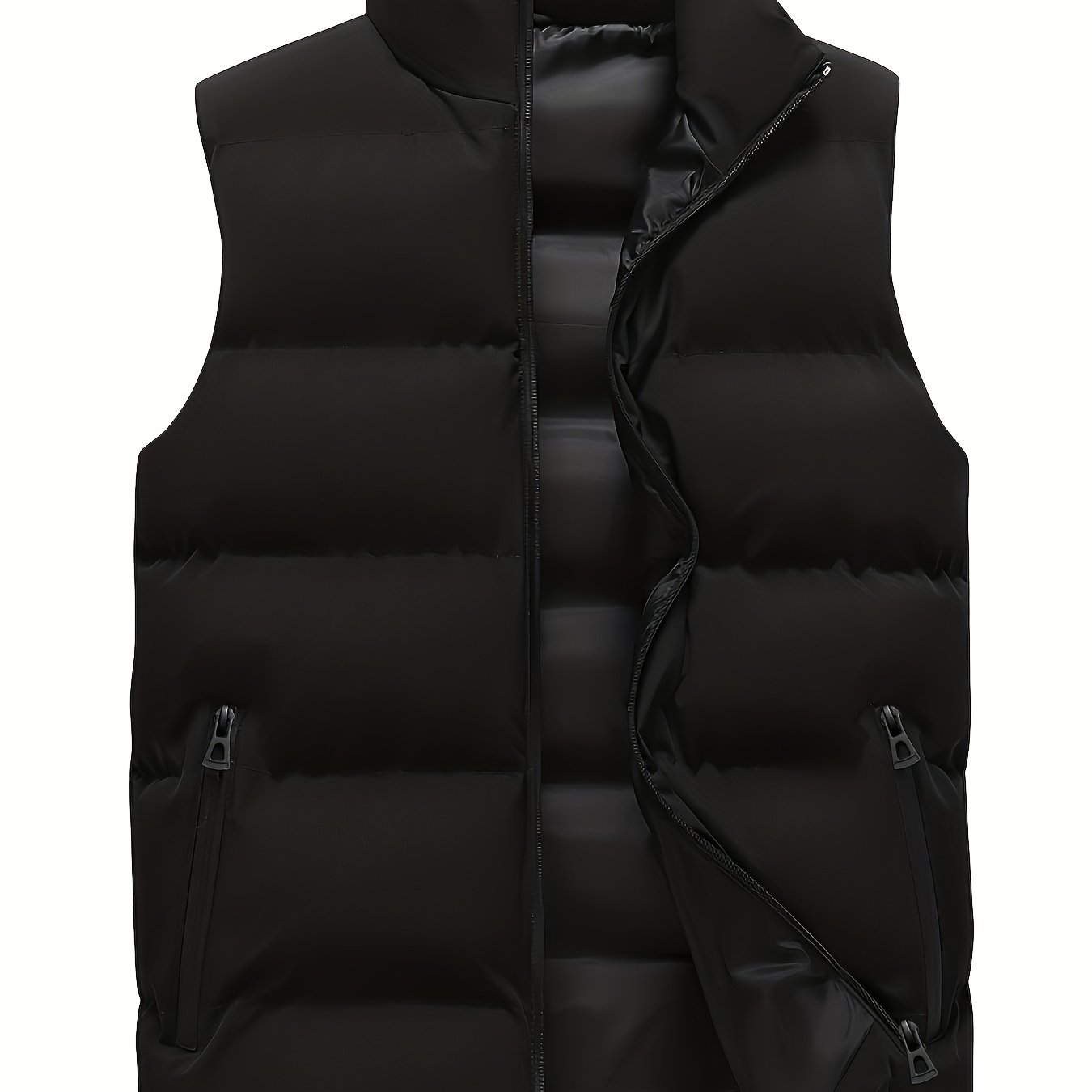 Men's Solid Color Stand Collar Jacket, Thin Lightweight Stylish Long Sleeve Coat Winter And Autumn Outdoor Clothes - ayq