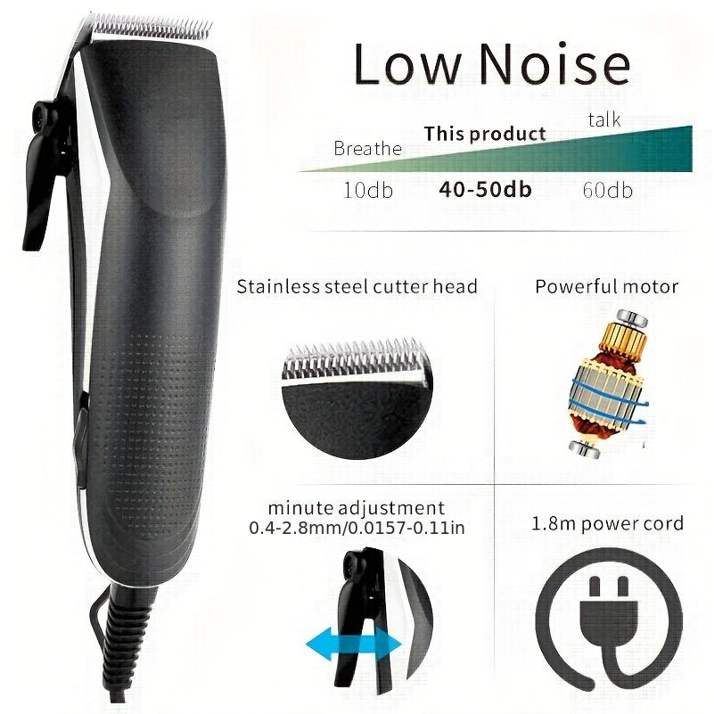 Hair Clippers for Men, Electric Hair Trimmer Clipper Home Haircut & Grooming Kit with 10 Guide Combs 1 Scissor 1 Comb