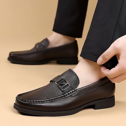 Men's Classic Breathable PU Leather Lace-Up Dress Shoes