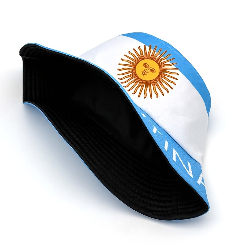 Men's Argentina Flag Bucket Hat - Lightweight, Wide Brim, Casual Outdo