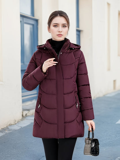 Կանացի էլեգանտ ձմեռային բաճկոն - Մազերի նման ուլունքաձև կոճակներով փակվող վերարկու, փքված չէ, ձեռքով լվացվող երկար թևքերով վերնազգեստ ցուրտ եղանակի համար (անկանոն և պաշտոնական) - սև բաճկոն առանց գոտու/պարագաների (պատրաստի կրելու), ձմեռային Ջա