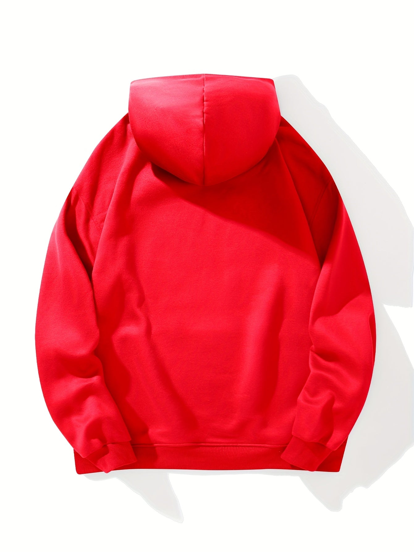 Men's 2025 New Year Print Hooded Sweatshirt - Kanji-Inspired "Goodbye 2025 2026" Pullover, Winter Warm Casual Sweater with Green/Red Toggle Switch Design, Machine Washable Red Hoodie for Christmas & NYE Parties