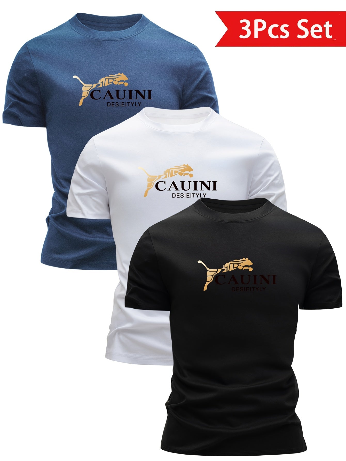 3pcs Men'S Heavyweight 100% Cotton T-Shirts - Breathable Crew Neck Tees, Dark Grey/White/Black Color Options - Everyday Casual & Formal Wear - Soft Everyday Essentials for Men, Cotton T Shirts, Summer Clothing, Classic Fit Te - ayq