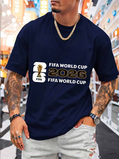 Men's FIFA World Cup 2026 Mesh T-Shirt, Casual Sporty Style