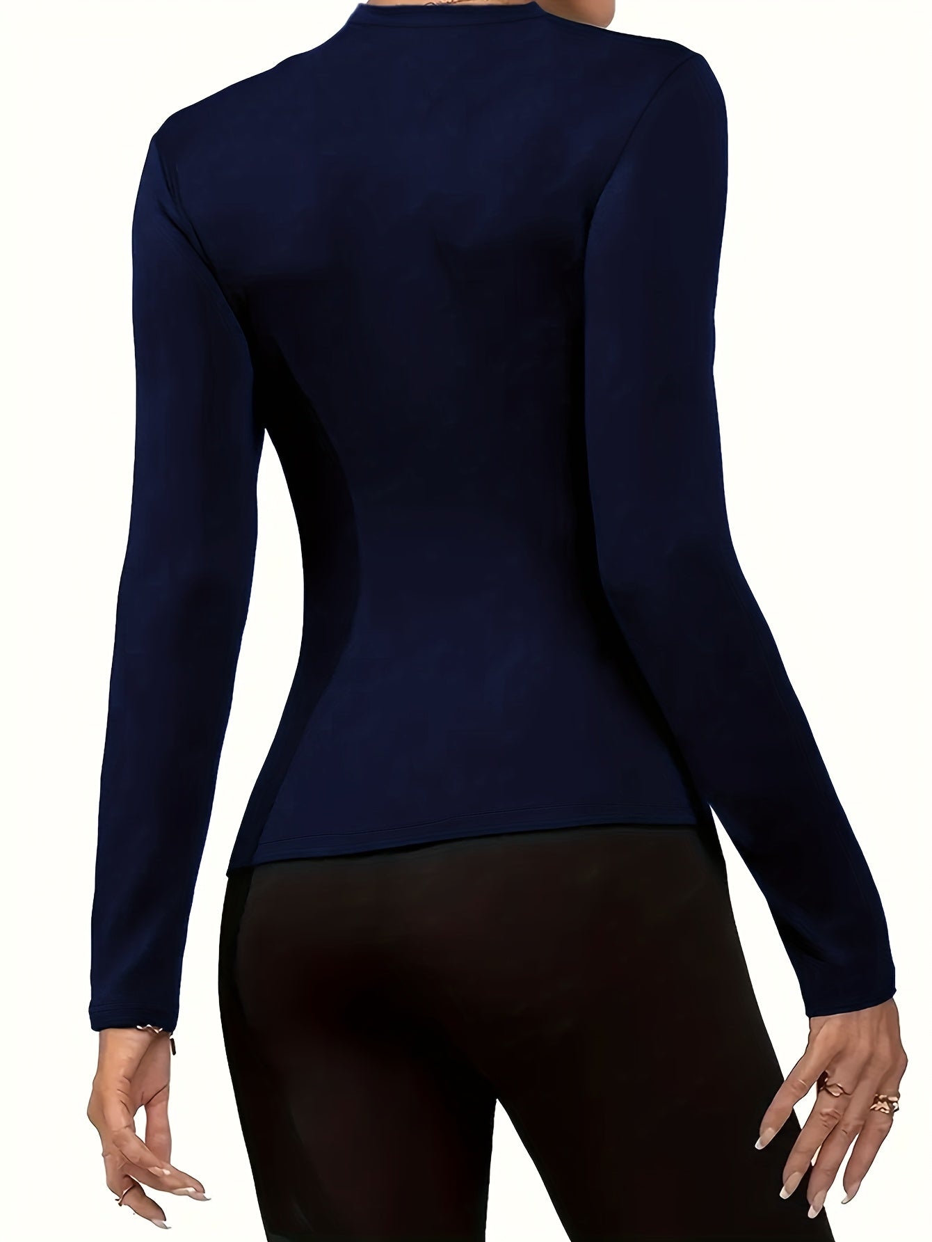 Women'S V-Neck Long Sleeve Top - Elegant Maroon Blouse with Fire Design, Stretchy Fabric for Fall/Winter, Office, Party, Everyday Outfits - Women'S Fashion Clothing, Ladies Tops And Blouses, Party Attire, Office Wear, Stylish