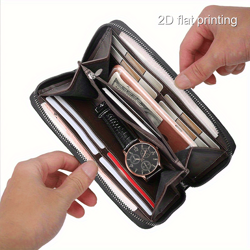 1pc Horse Pattern Ladies Wallet, Single-Sided New Design Large Capacity Multi-Card Slot Long Wallet, Trendy Casual Commuter Zippered Multifunctional Women's Clutch Purse, Pattern Placement May Vary