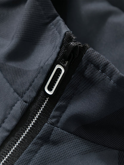 Men'S Lightweight Softshell Jacket - Olive Green/Black/Gray/ - Stand Collar Windproof Coat with Zippered Pockets - Non-Stretch Fabric for Hiking, Gym, Casual Outdoors - Spring/Fall Athletic Outerwear - Easy-Care Sportswear, H