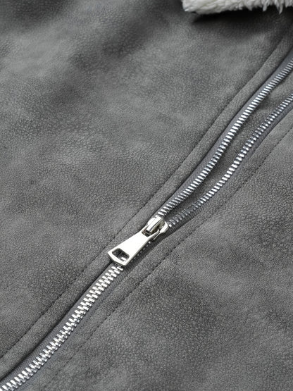 Men'S Heavy-Duty Full-Zip Jacket - Thick Winter Coat with Full-Zip Closure, Lapel Collar, Non-Stretch Fabric - Cold Weather Outerwear for Formal & Casual Events, Winter Jacket, Formal Event Attire, Sleek Design, Durable Const