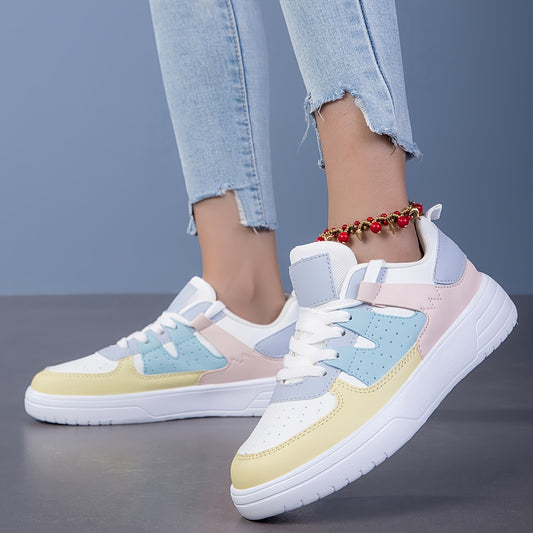 Women's Classic Versatile Sneakers - Lightweight Casual Sneakers, Lace-Up Low Top Design, Comfortable Fabric Lining, Durable EVA Sole, Ideal for Casual Attire and Walking, Allseason Shoes|Trendy Footwear|Synthetic Cover Shoes