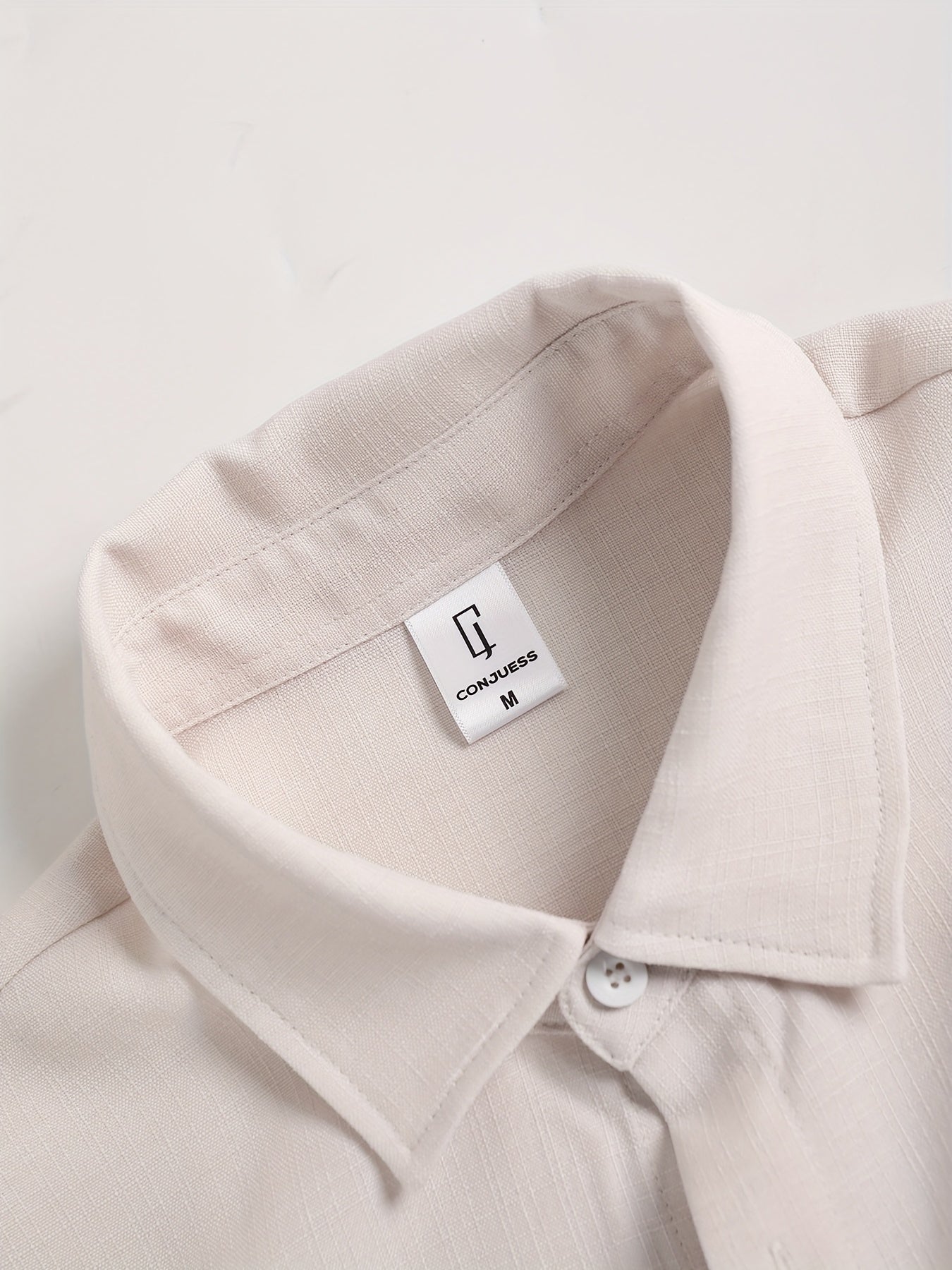 Men's Summer Casual Solid Color Shirt and Shorts Set