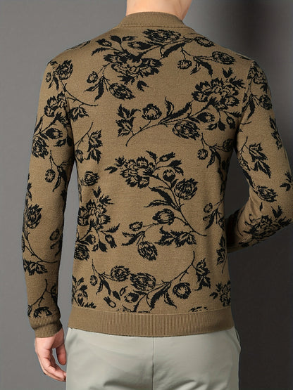 Նոր աշնանային և ձմեռային հավաքածուն ներառում է տղամարդկանց երկարաթև տրիկոտաժե սվիտեր՝ ծաղկային նախշերով, ձևավորված ակոսավոր դետալներով: Այս առօրյա և ոճային սվիտերը կատարյալ է աշնանային և ձմեռային սեզոններին ամենօրյա կրելու համար: