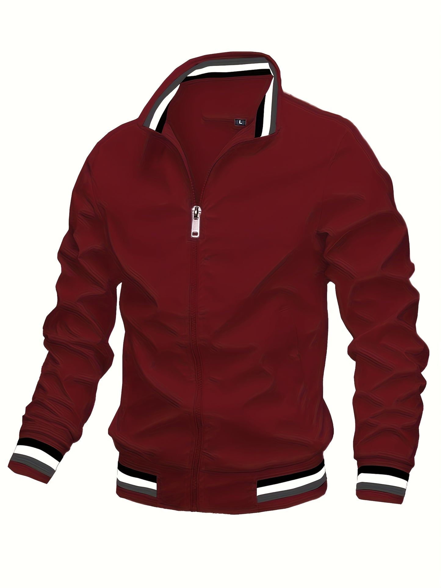 A Men'S Stylish Pilot Jacket, Made of Durable Fabric, Features Classic Striped Details, Perfect for Casual Outings Or Hiking. It Offers a Sense of Confidence And Fashion, Making It an Ideal Gift for Men