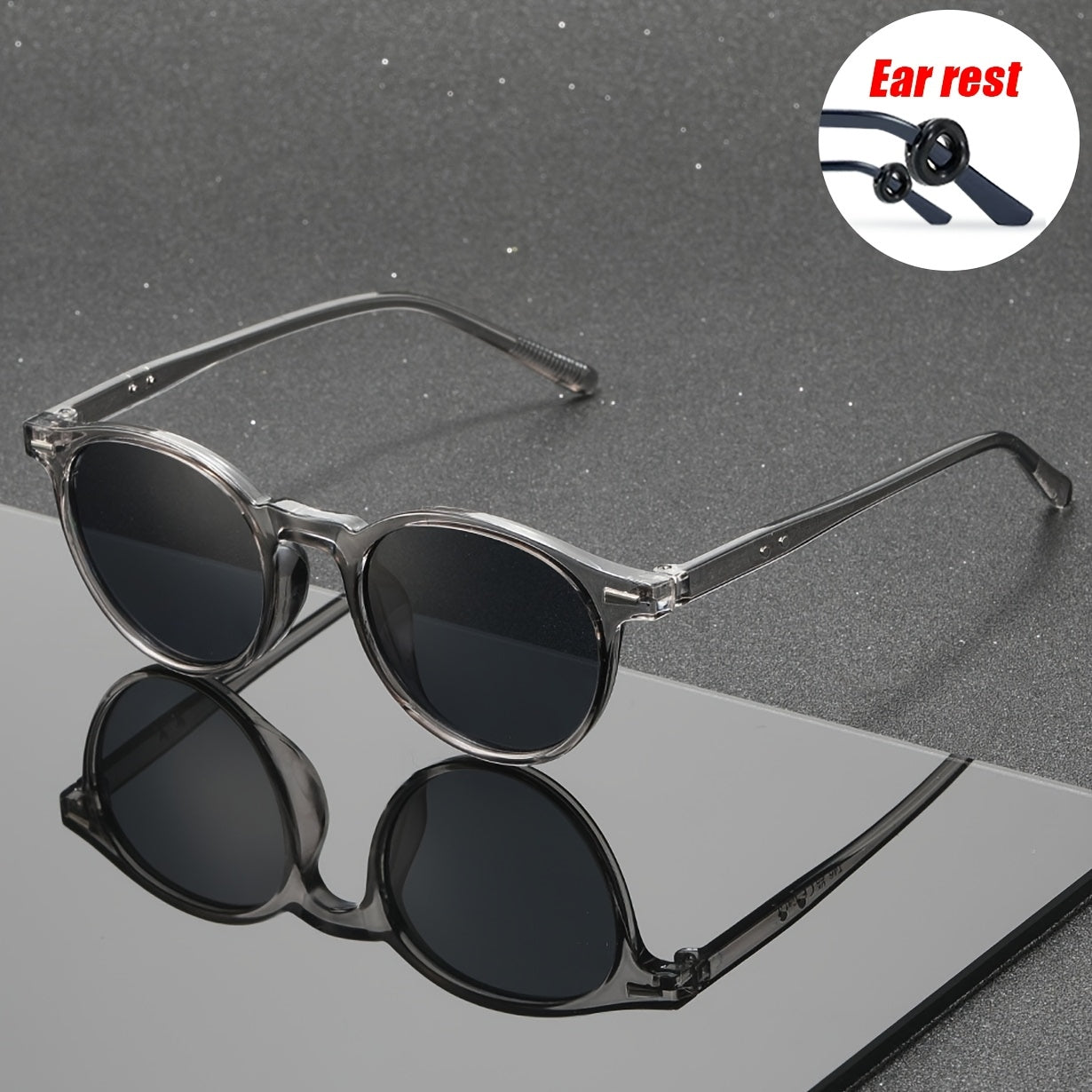 Unisex Amber Round Sunglasses with UV400 Protection