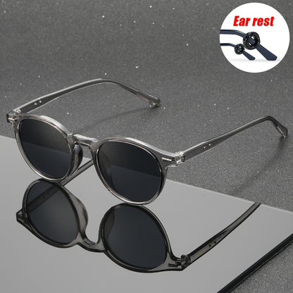 Unisex Amber Round Sunglasses with UV400 Protection