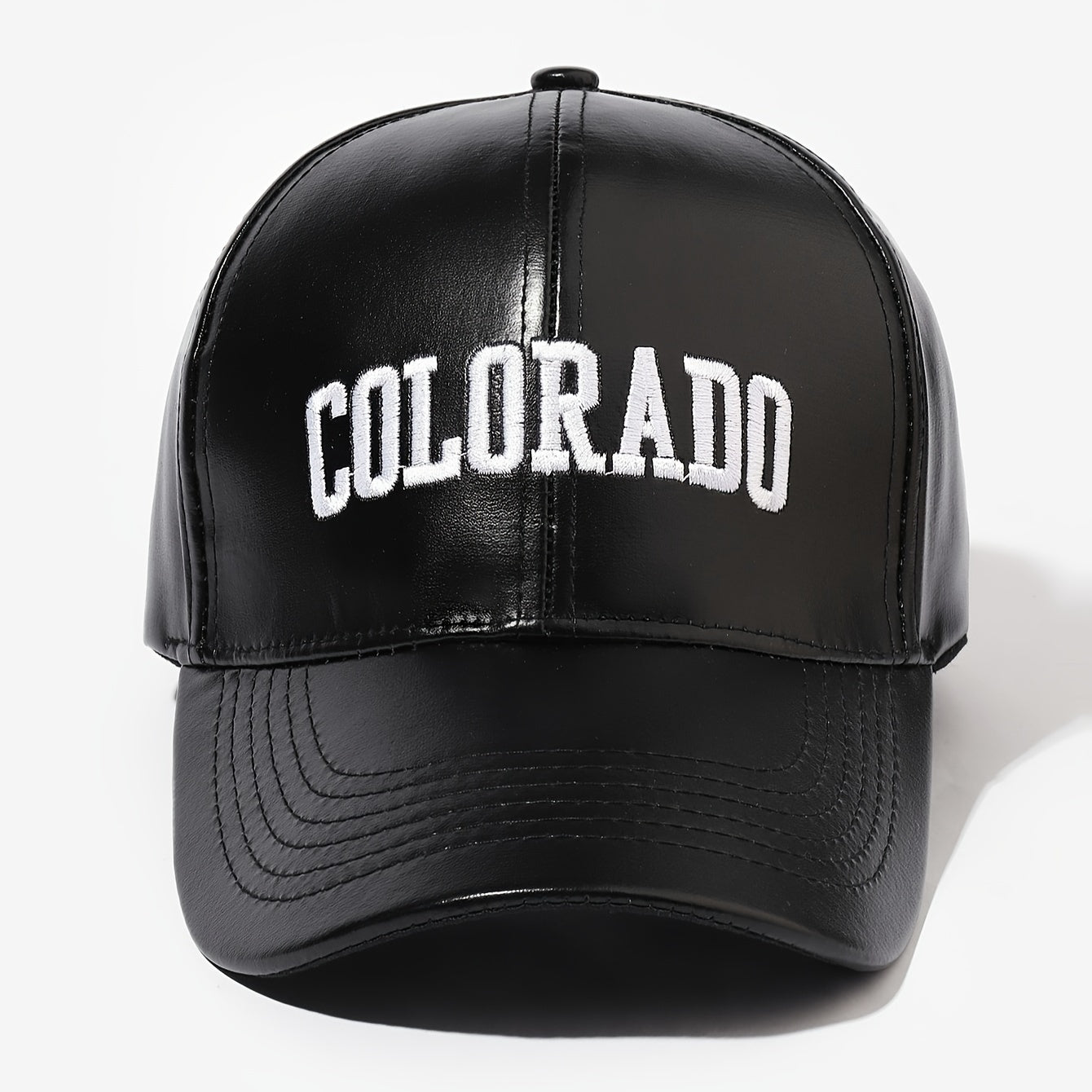 Unisex PU Leather Baseball Cap Adjustable Breathable Style